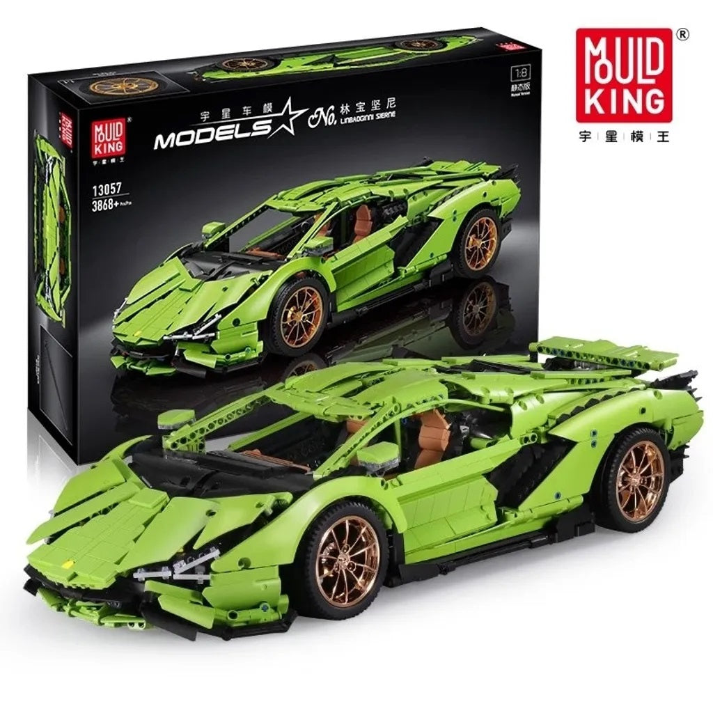 Mould King 13057S Lamborghini Sian Green with 3868 pieces