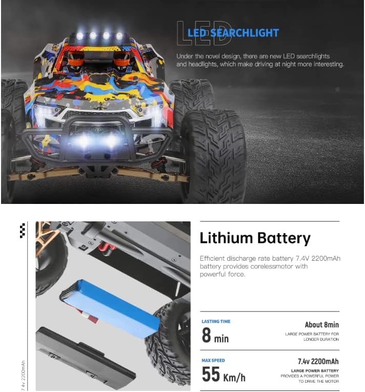 Wltoys 104016 1/10 2.4G 4WD 55KM/H Brushless High Speed RC Car Vehicle