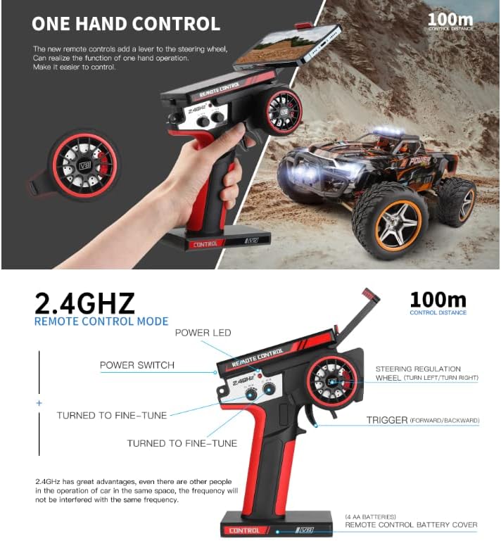 Wltoys 104016 1/10 2.4G 4WD 55KM/H Brushless High Speed RC Car Vehicle