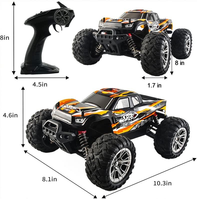 N416 4X4 Off-Road RC Monster Truck, 22MPH - 1/16 (Orange)