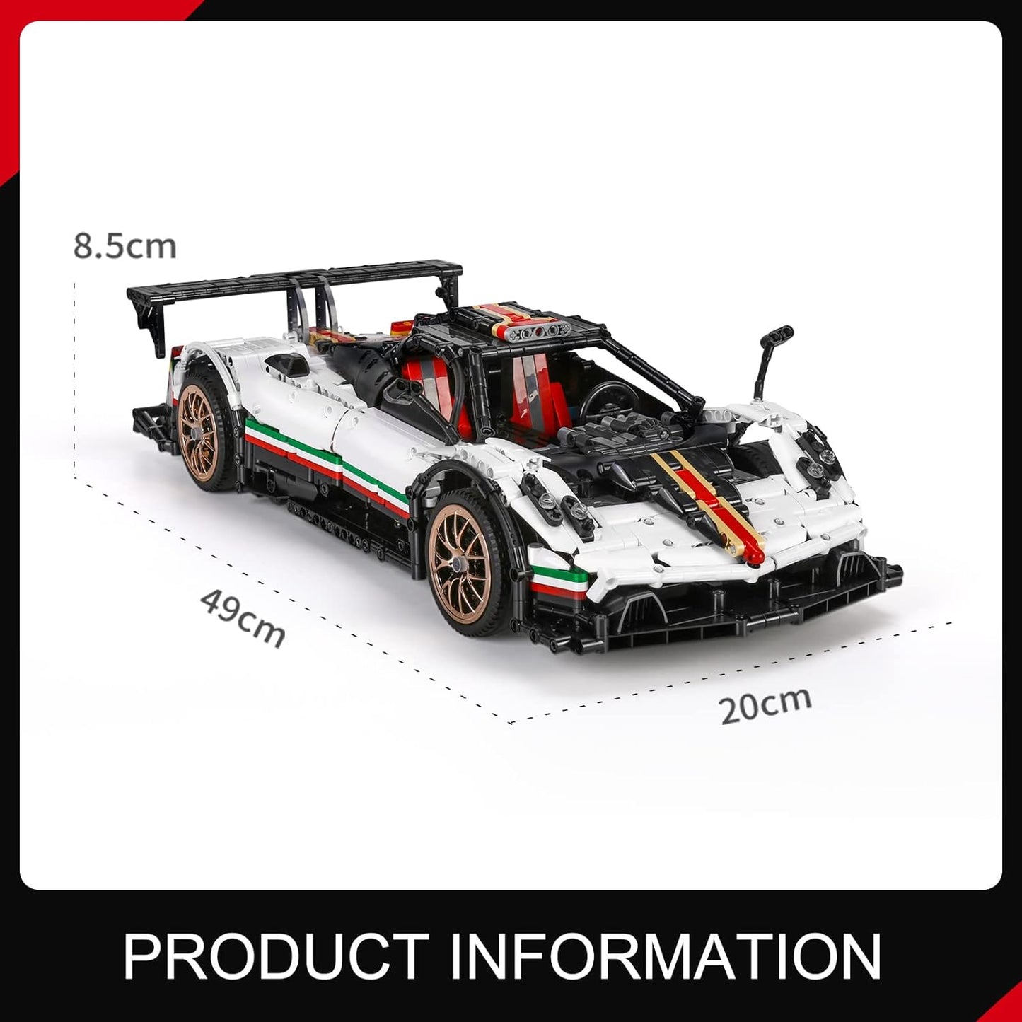 Mould King 13060 Pagani Zonda R 1:8 RC with 2299 pieces