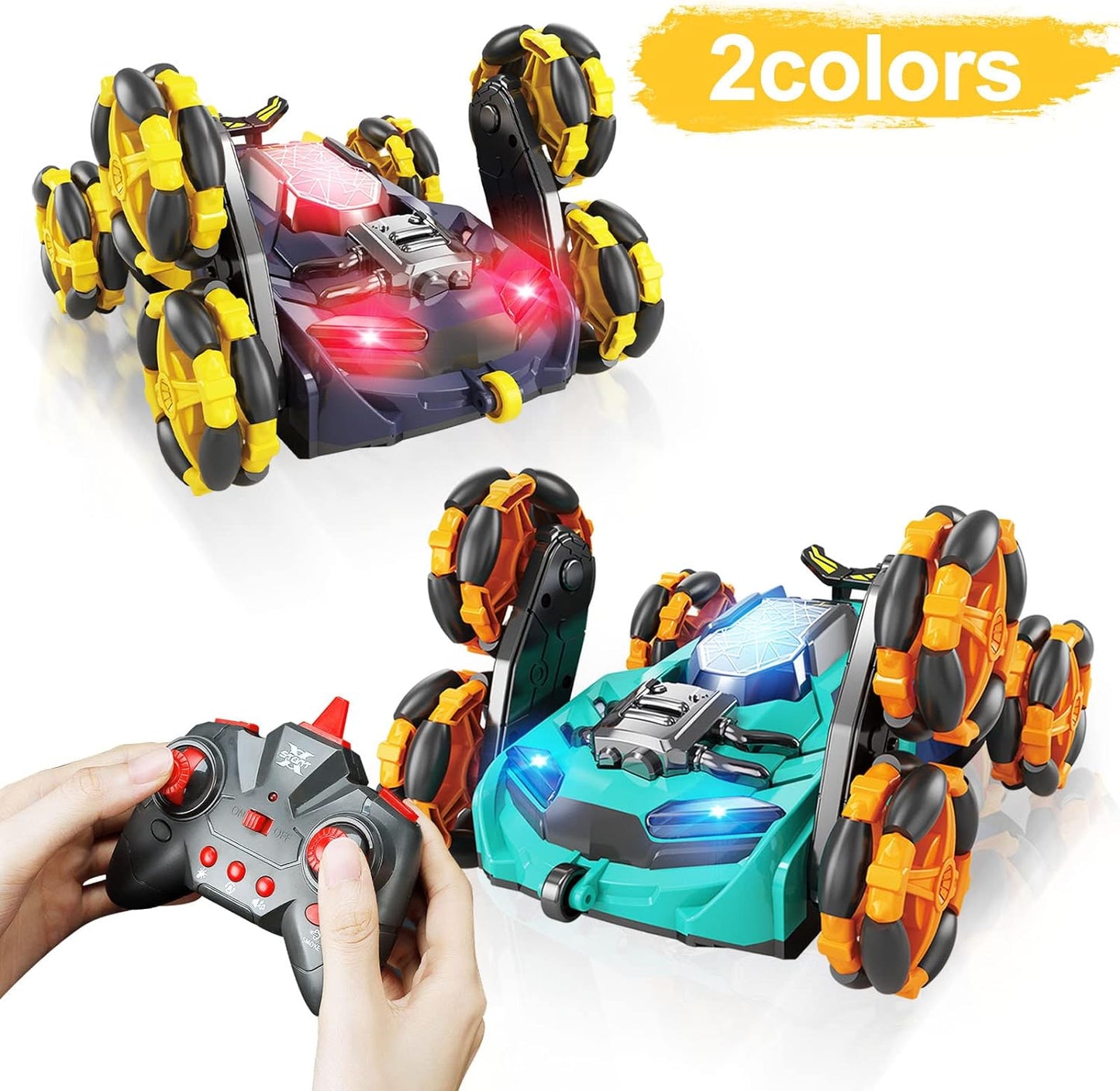HOSHI 1612 Stunt Car Drift Deformation 1/24 Scale Mini Car 2.4GHZ Six- Wheels 360 Flip