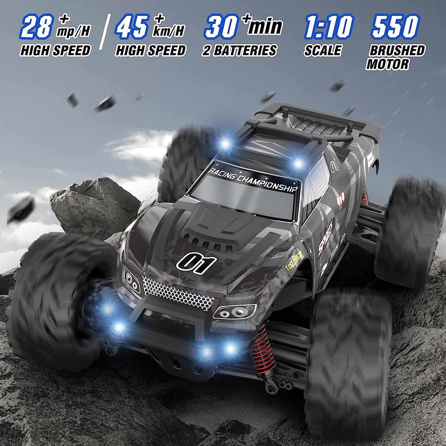 RC Car KFPLAN KF10 RTR 1/10 2.4G 4WD 45km/h Off-Road Climbing Truck Speed Glory