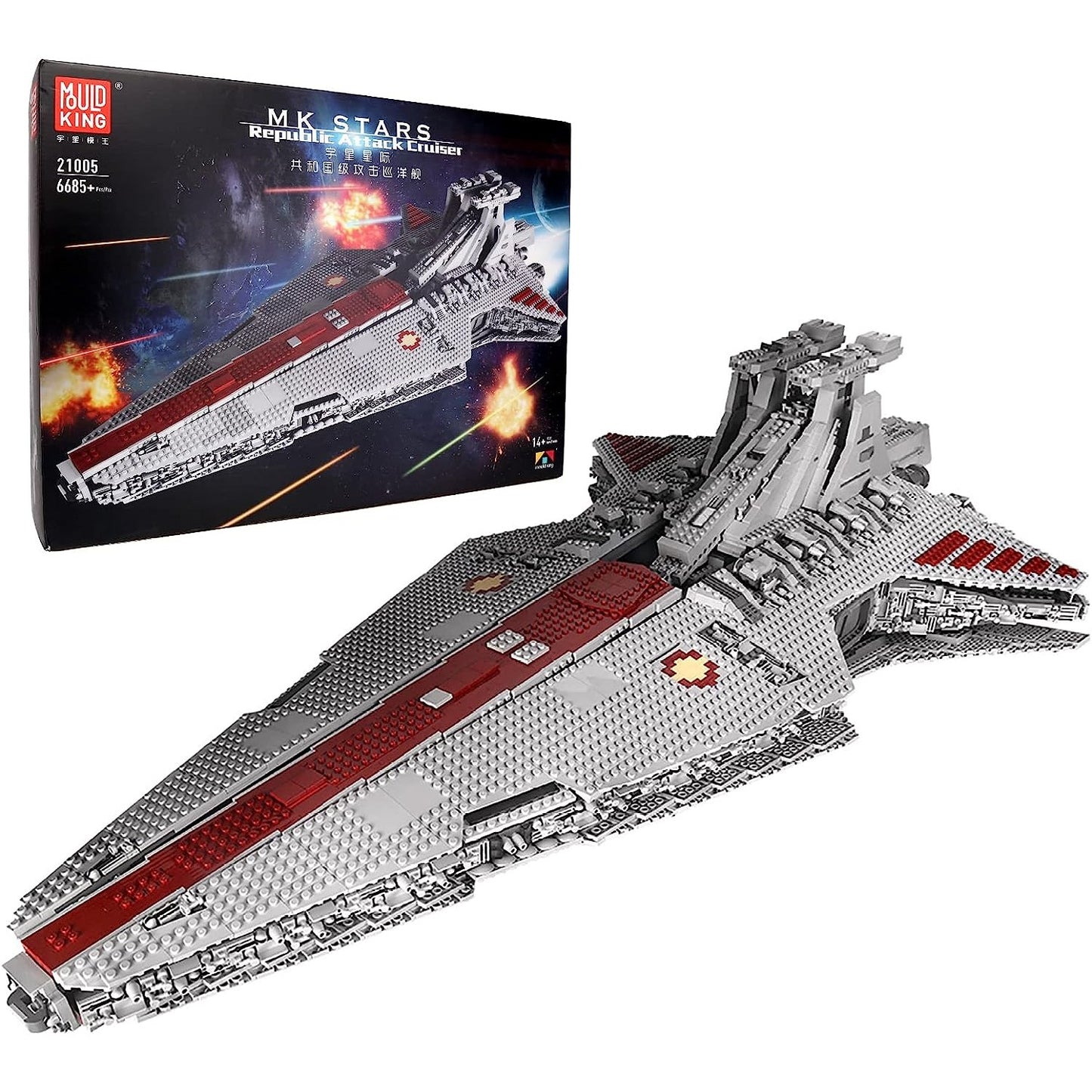 Mould King 21005 Republic Attack Cruiser with 6685 pieces