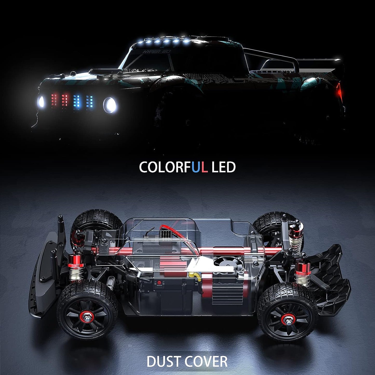 Hyper Go MJX 14301 RC Truck, 1/14 High Speed Drift Truck 42km/h, 4WD