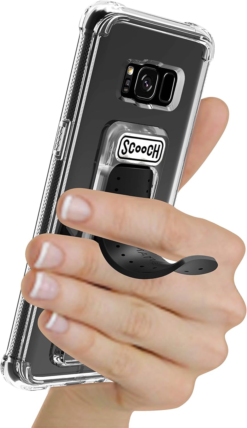 Scooch Wingman | Kickstand Case for Samsung Galaxy S8+ Shockproof Protective Cover (Clear)