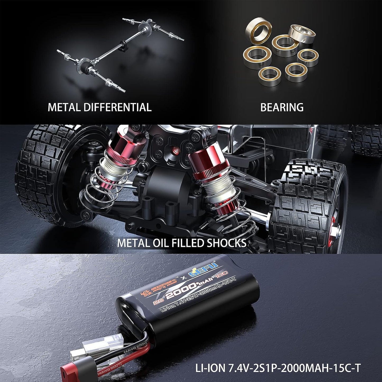 Hyper Go MJX 14302 RC Truck, 1/14 High Speed Drift Truck 42km/h, 4WD