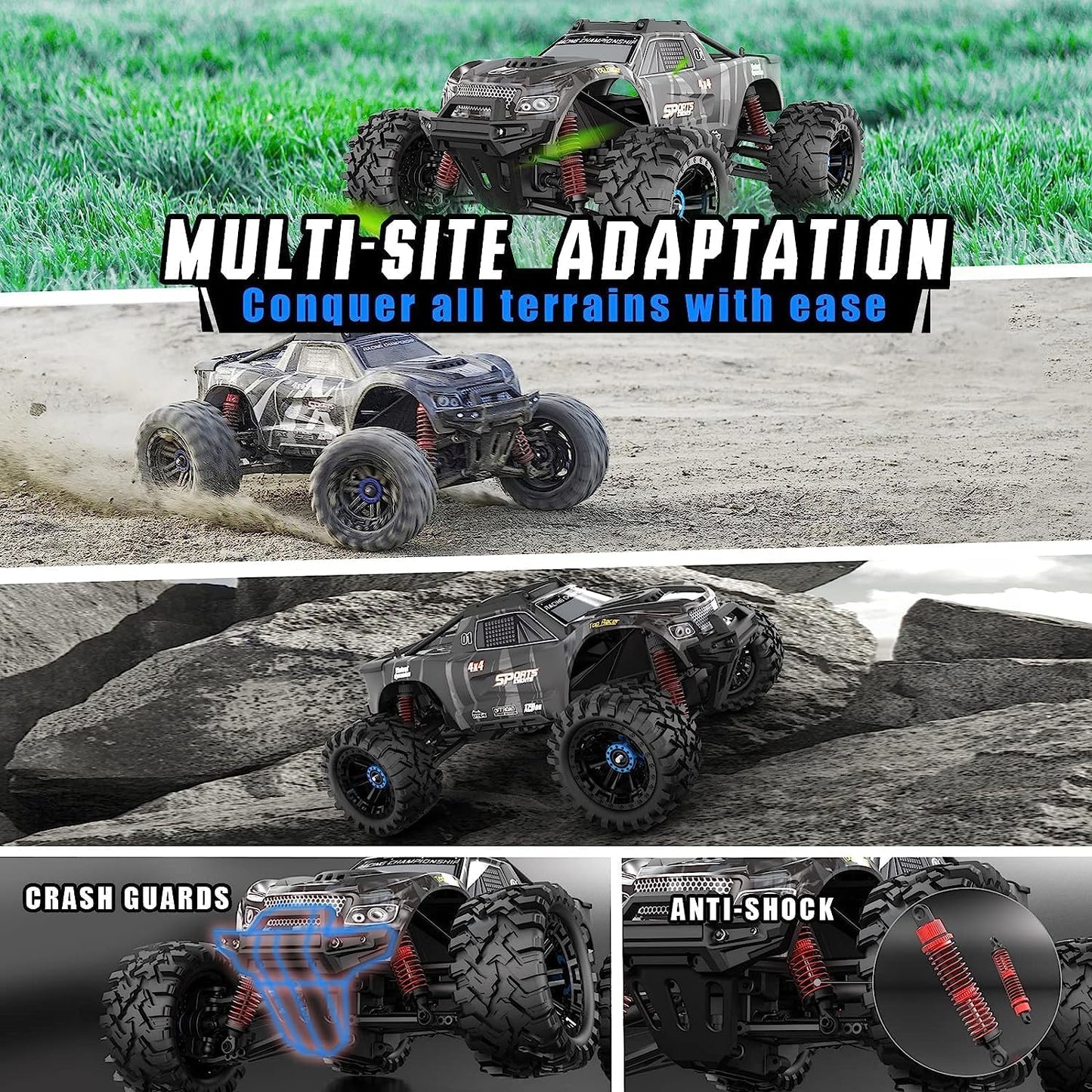 RC Car KFPLAN KF10 RTR 1/10 2.4G 4WD 45km/h Off-Road Climbing Truck Speed Glory
