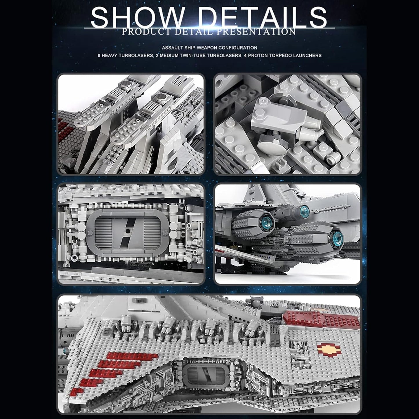 Mould King 21005 Republic Attack Cruiser with 6685 pieces