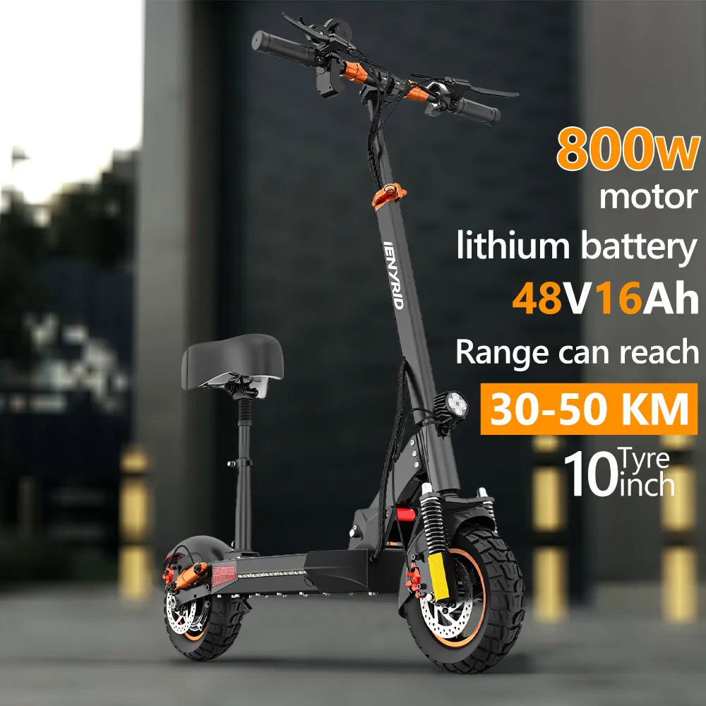 iENRYD M4 Pro S+ 800W Folding Electric Scooter for Adults , with 48V 16AH Battery, Travel Up to 31 Miles, Max Speed Up to 28 MPH