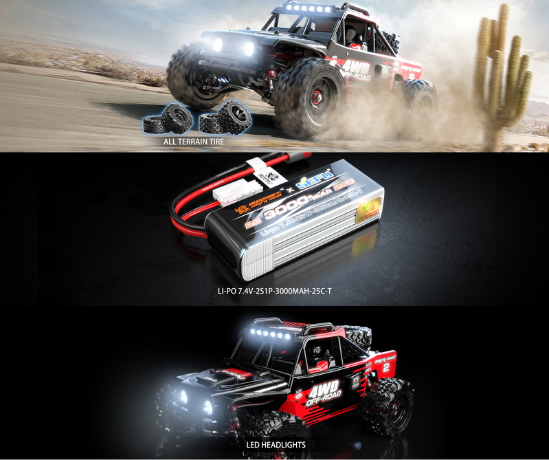 MJX HYPER GO 14209 RC CAR 4WD 1/14 BRUSHLESS MOTOR 75KMH DESERT RACER