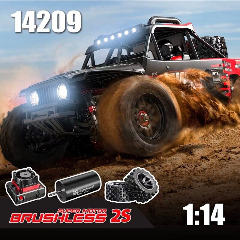 MJX HYPER GO 14209 RC CAR 4WD 1/14 BRUSHLESS MOTOR 75KMH DESERT RACER