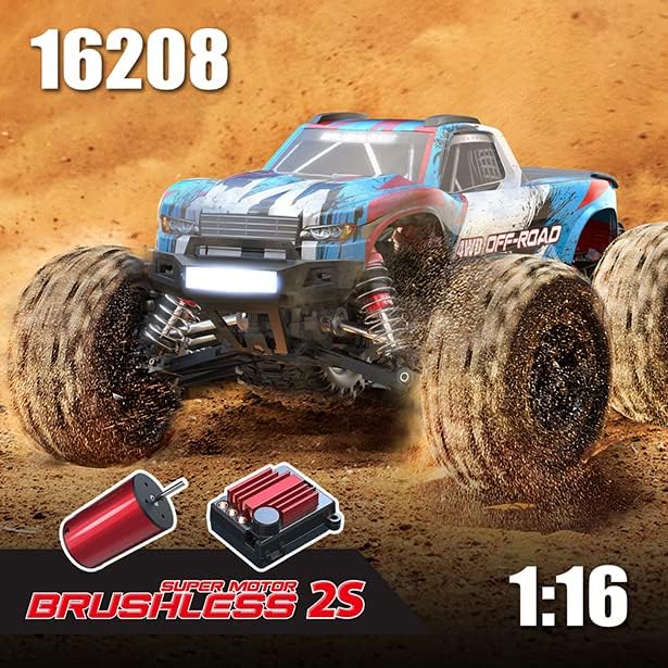 Hyper Go MJX 16208 RC Truck, 1/16 Brushless Off-Road  45km/h, 4WD