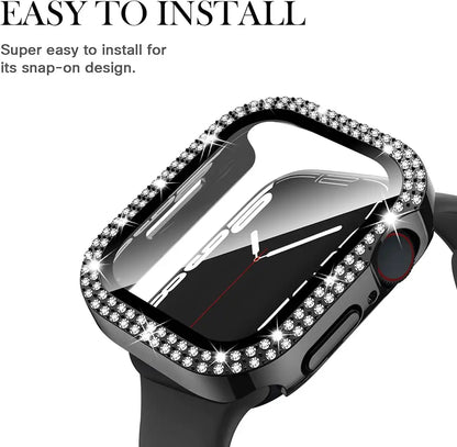 iWatch Case 40mm-45mm Diamond Studded (Clear)