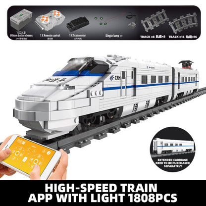 Mould King 12002 High-Speed Train with 1808 pieces