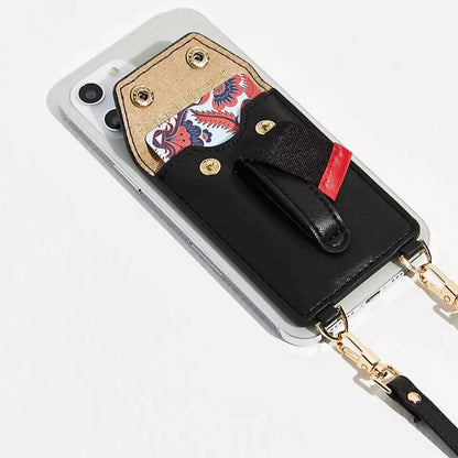 Phone Flipper Phone Wallet Attachment w/ Strap