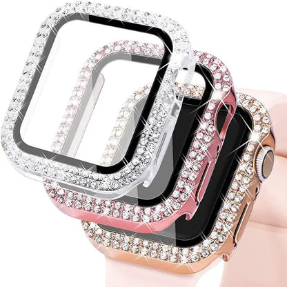 iWatch Case 40mm-45mm Diamond Studded (Clear)